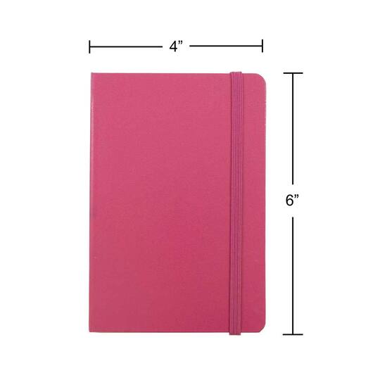 JAM Paper Travel Size Hardcover Notebook with Elastic Band
